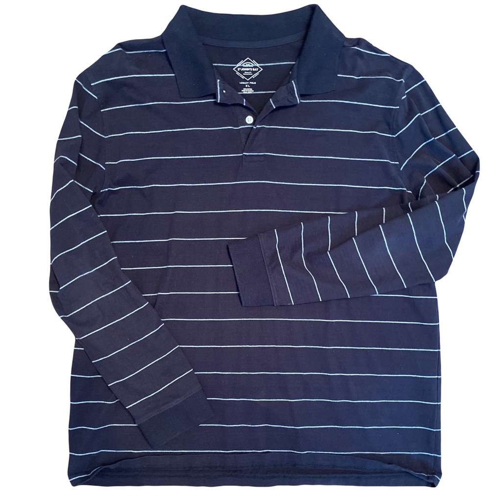 St. John’s Bay Men’s Long Sleeve Legacy Polo Sz XL